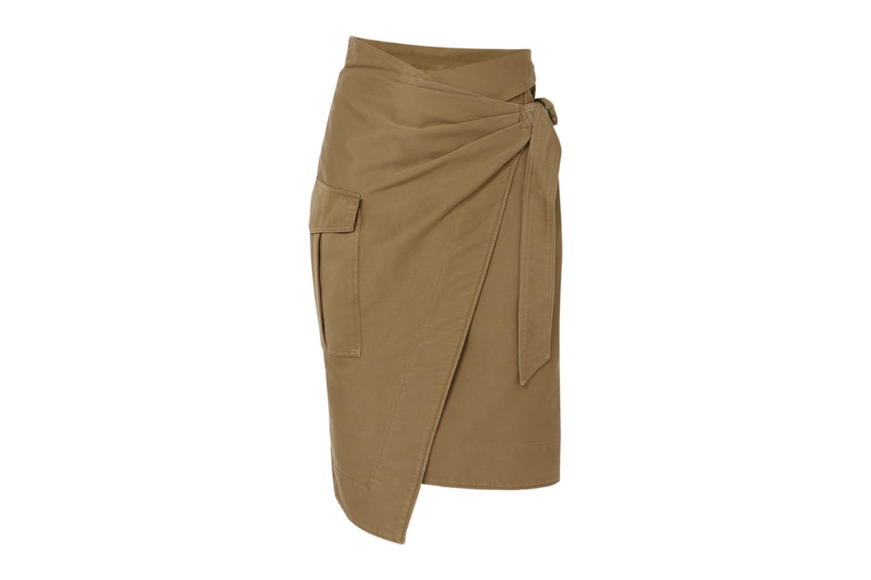 Giulia Cotton-Twill Wrap Skirt