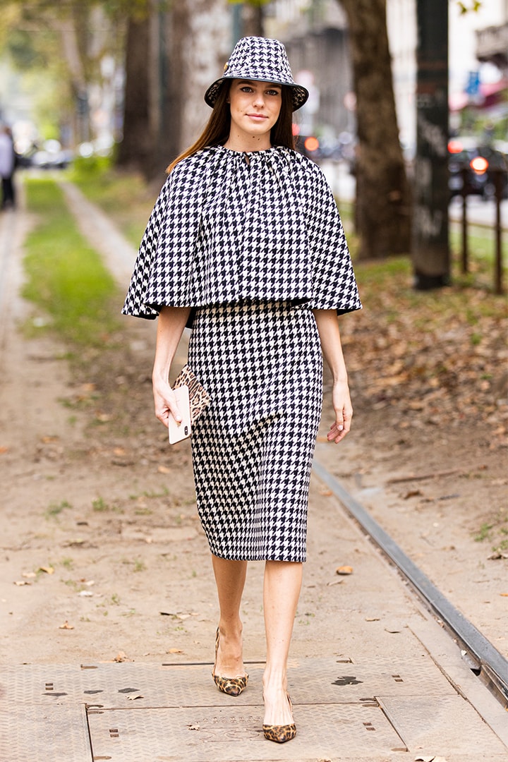 Houndstooth Dress Street Style