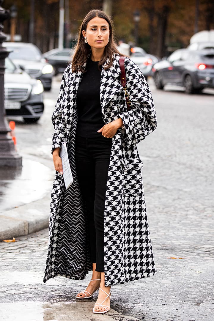 Houndstooth Coat Street Style