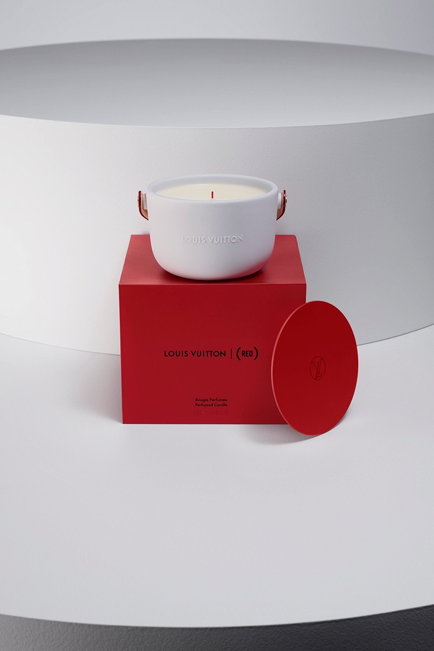 red Louis vuitton candle fight against aids fundraising