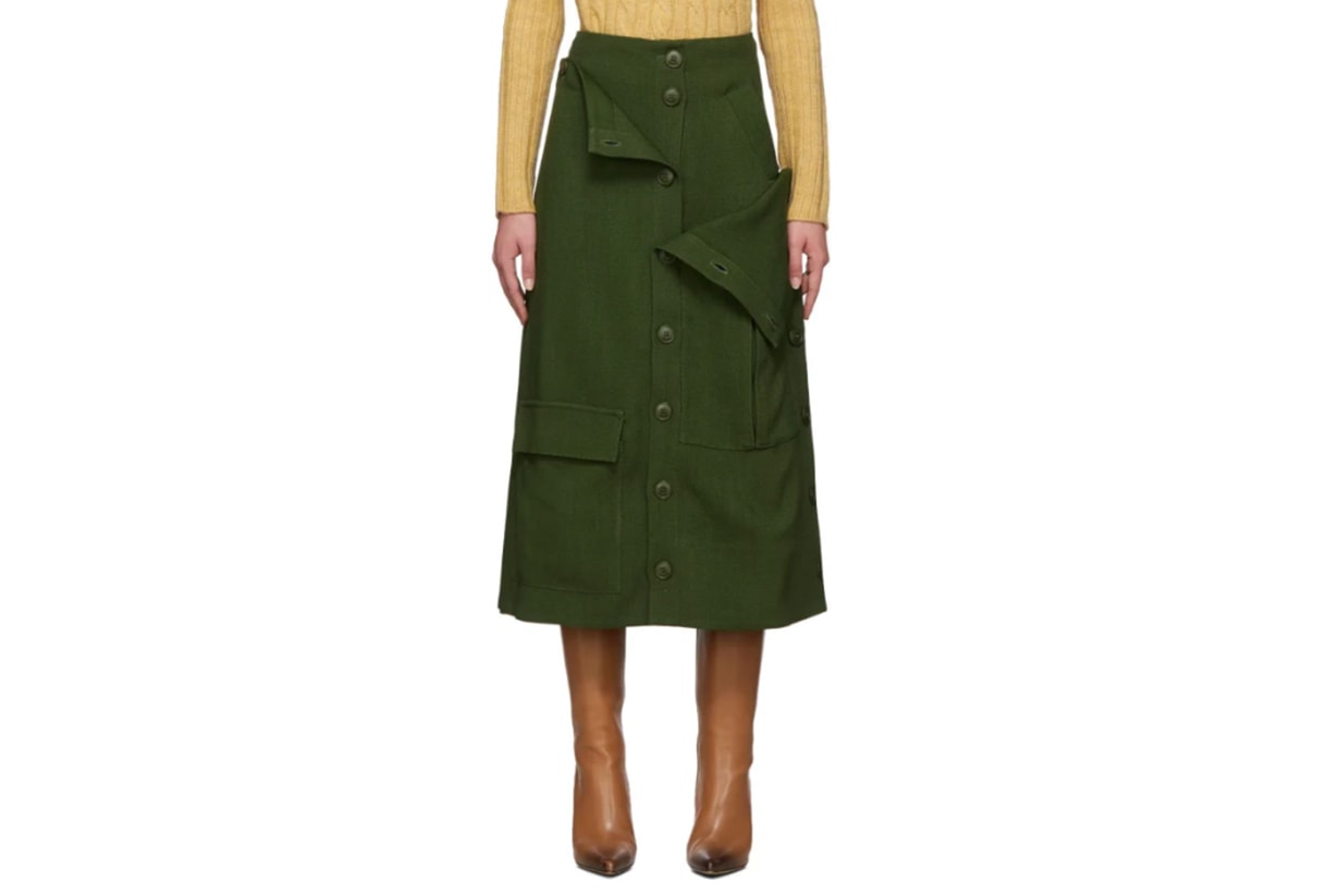 Jacquemus Green 'La Jupe Monceau' Skirt