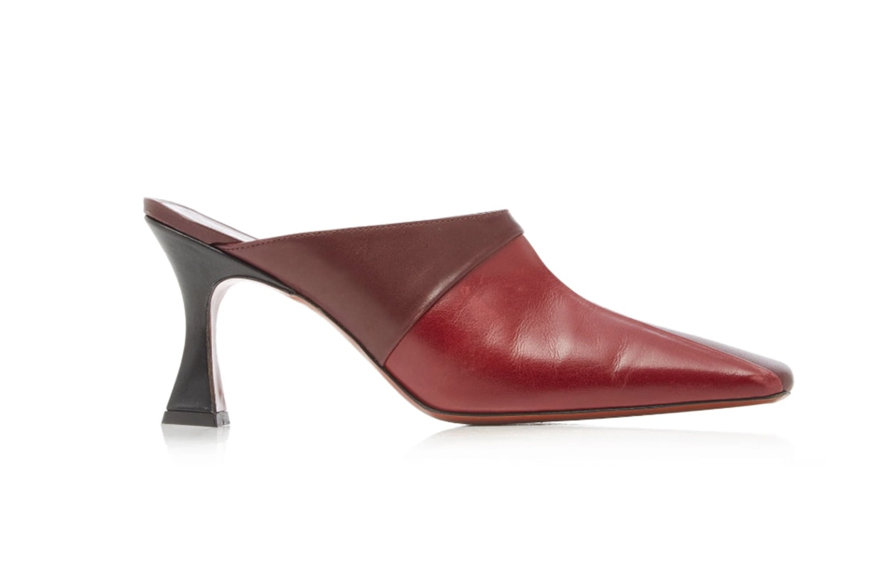 Manu Atelier Two-Tone Leather Mules