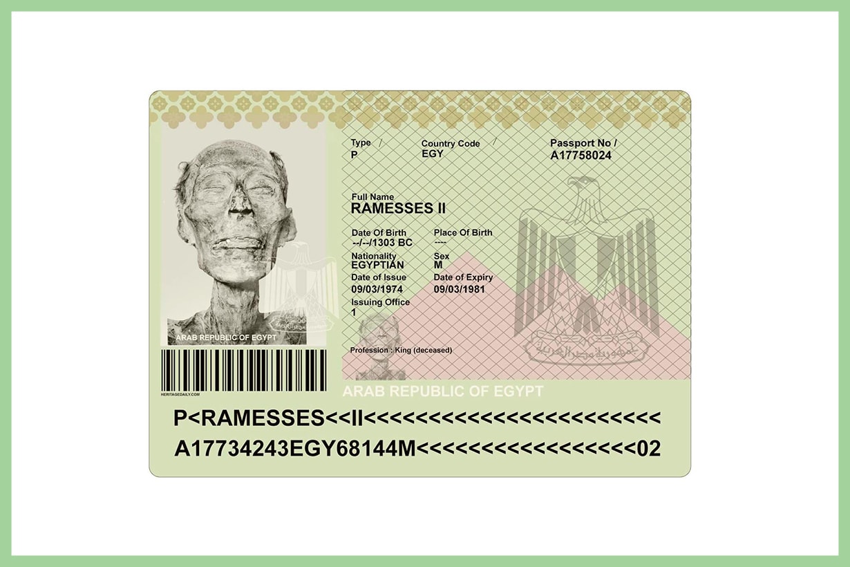 Mummy of Pharaoh Ramesses II Issued a Passport to Travel to France