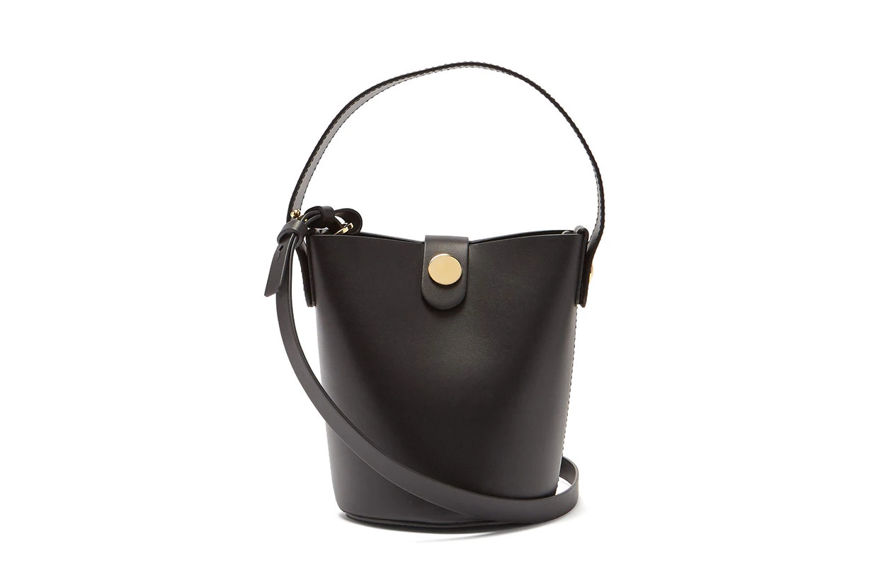 Nano Swing Leather Bucket Bag