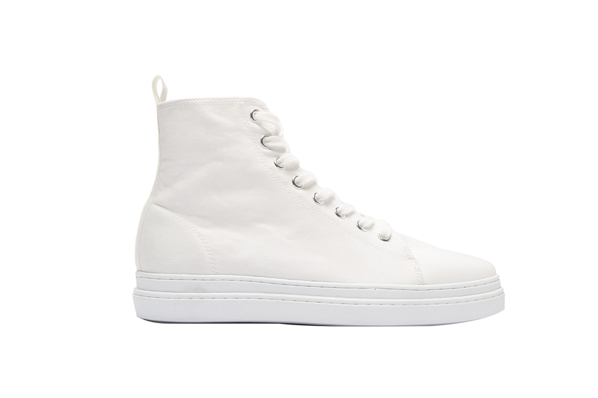 Pointed Toe Lace-Up High-Top Trainers