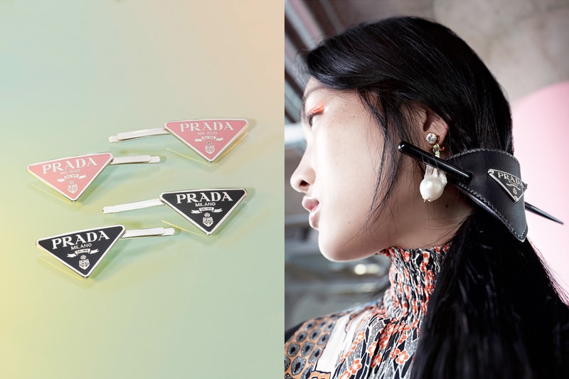prada accessory hair pin clip airpods case tokyo pop up