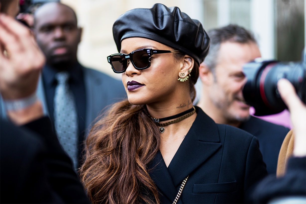 Rihanna Paris Fashion Week 2019 PFW Spring Summer 2020 SS20 Bang hairstyles celebrities hairstyles