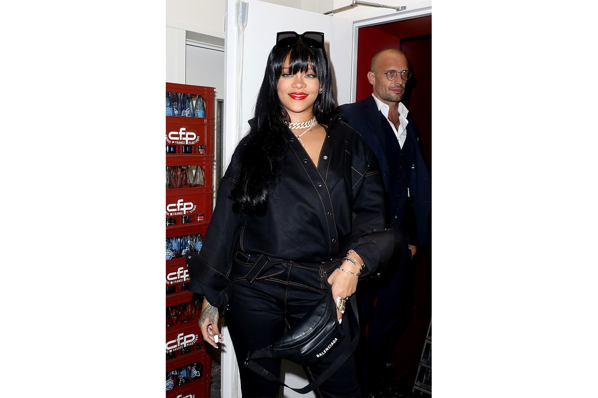 Rihanna Paris Fashion Week 2019 PFW Spring Summer 2020 SS20 Bang hairstyles celebrities hairstyles