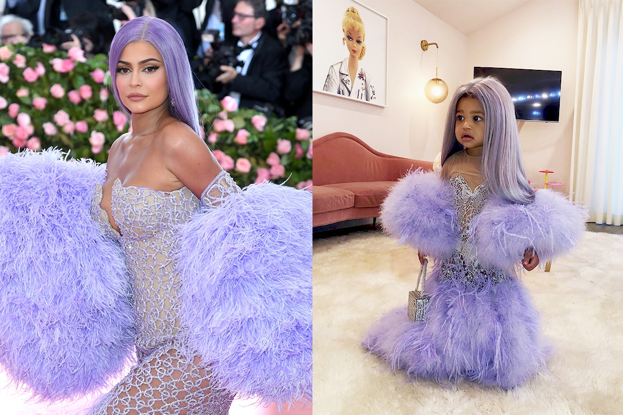 Stormi Webster Kylie Jenner Met Gala 2019 Camp: Notes on Fashion Versace purple dress Mila Stauffer Emma Stauffer Halloween Costumes 2019