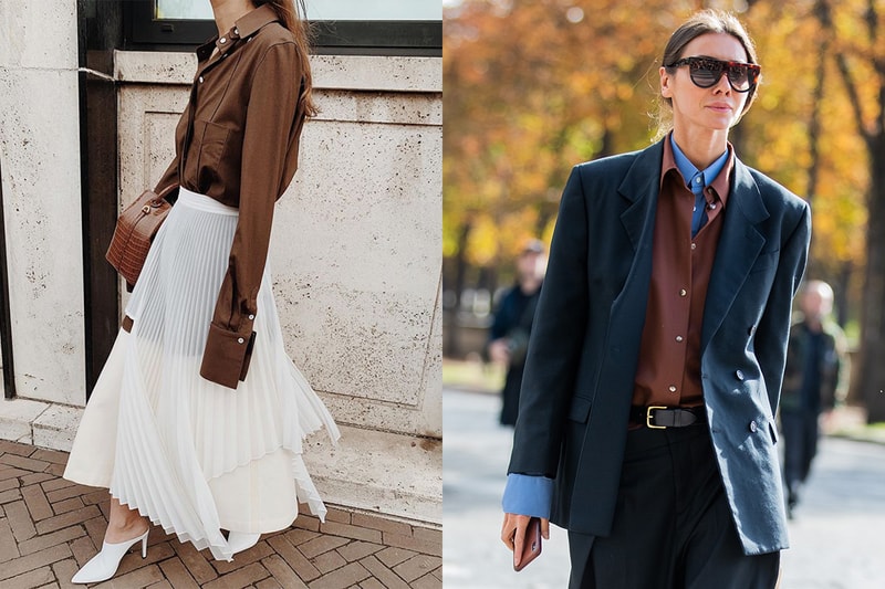 colored shirt street style for fall 2019
