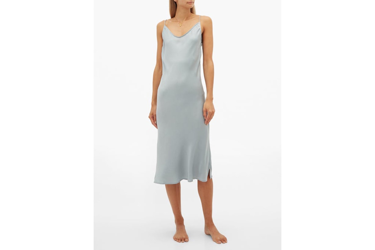 Terra Scoop-Neck Silk-Blend Slip Dress