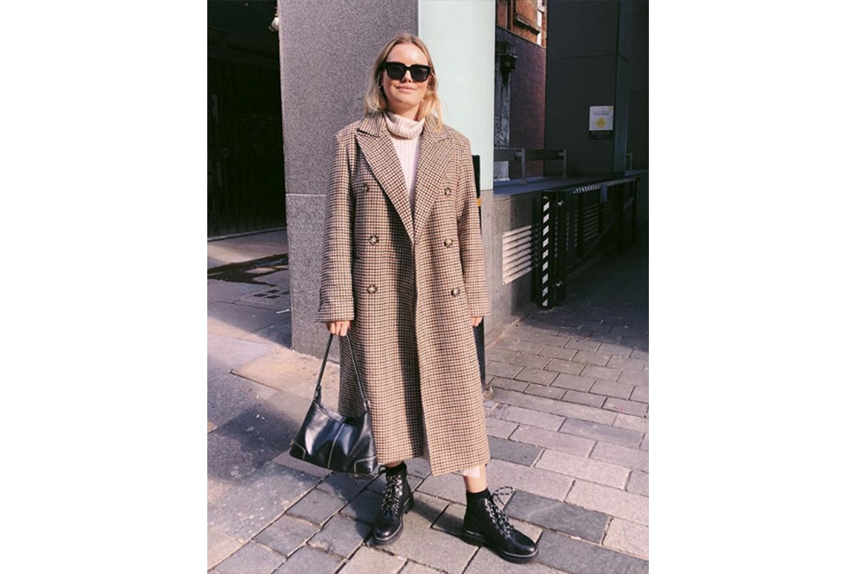 Oversized Checked Coat Street Style