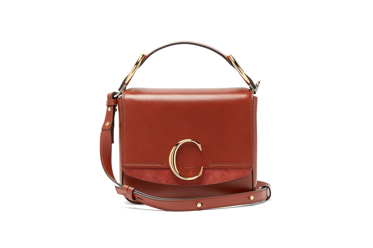 The C Squared Leather and Suede Cross-Body Bag