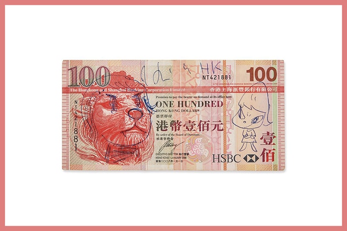 這張出自奈良美智手筆的 $100 港紙,於 Sotheby’s 以$45 萬成交!