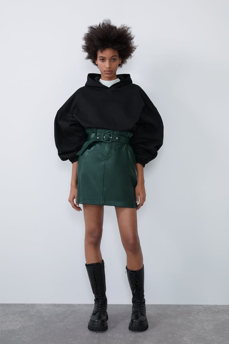 zara leather items 2019 fw jacket skirt shirts pants