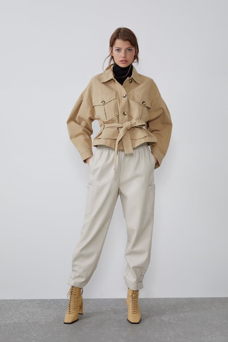 zara leather items 2019 fw jacket skirt shirts pants