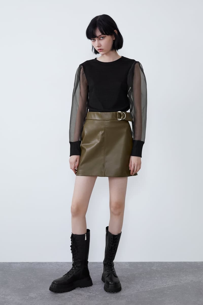 zara leather items 2019 fw jacket skirt shirts pants