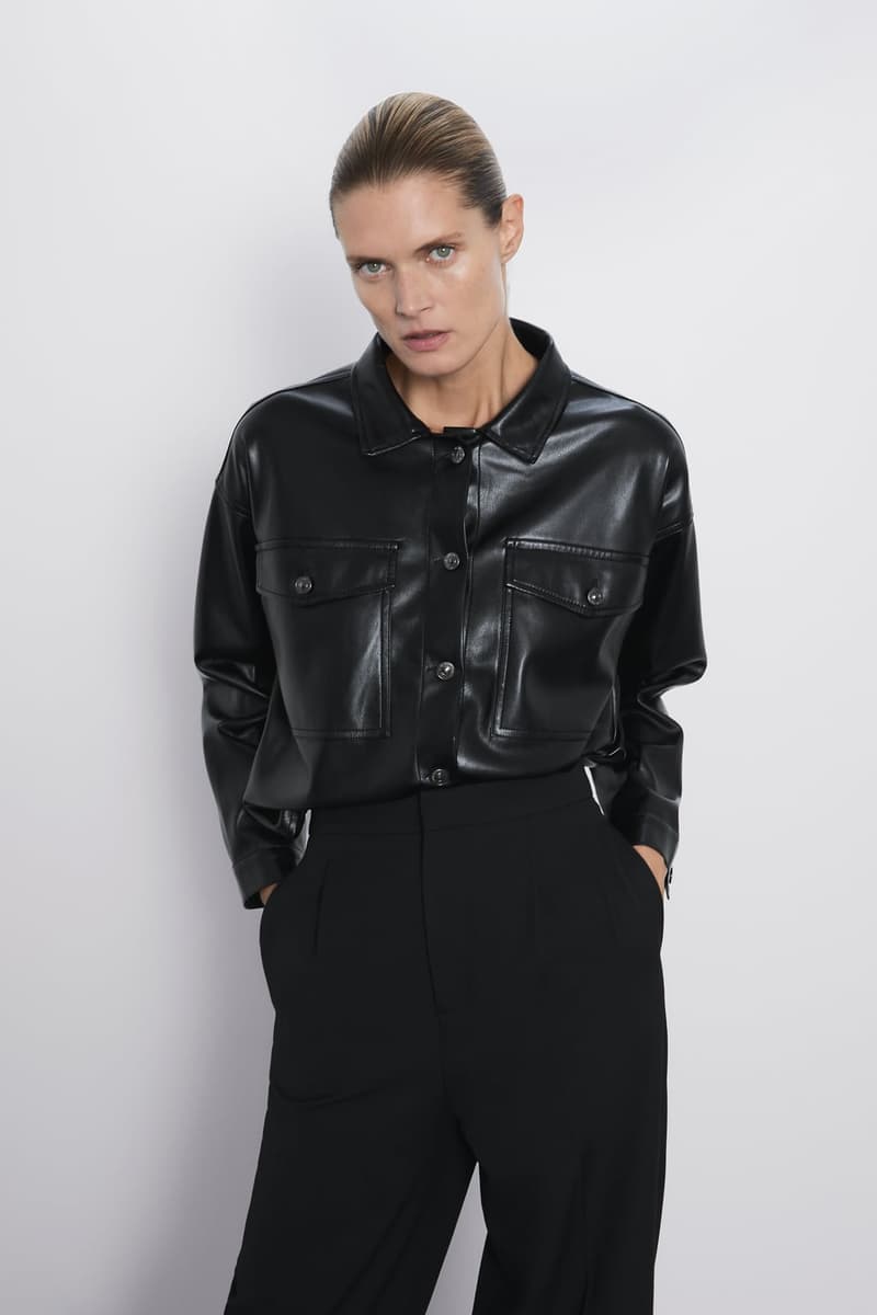 zara leather items 2019 fw jacket skirt shirts pants