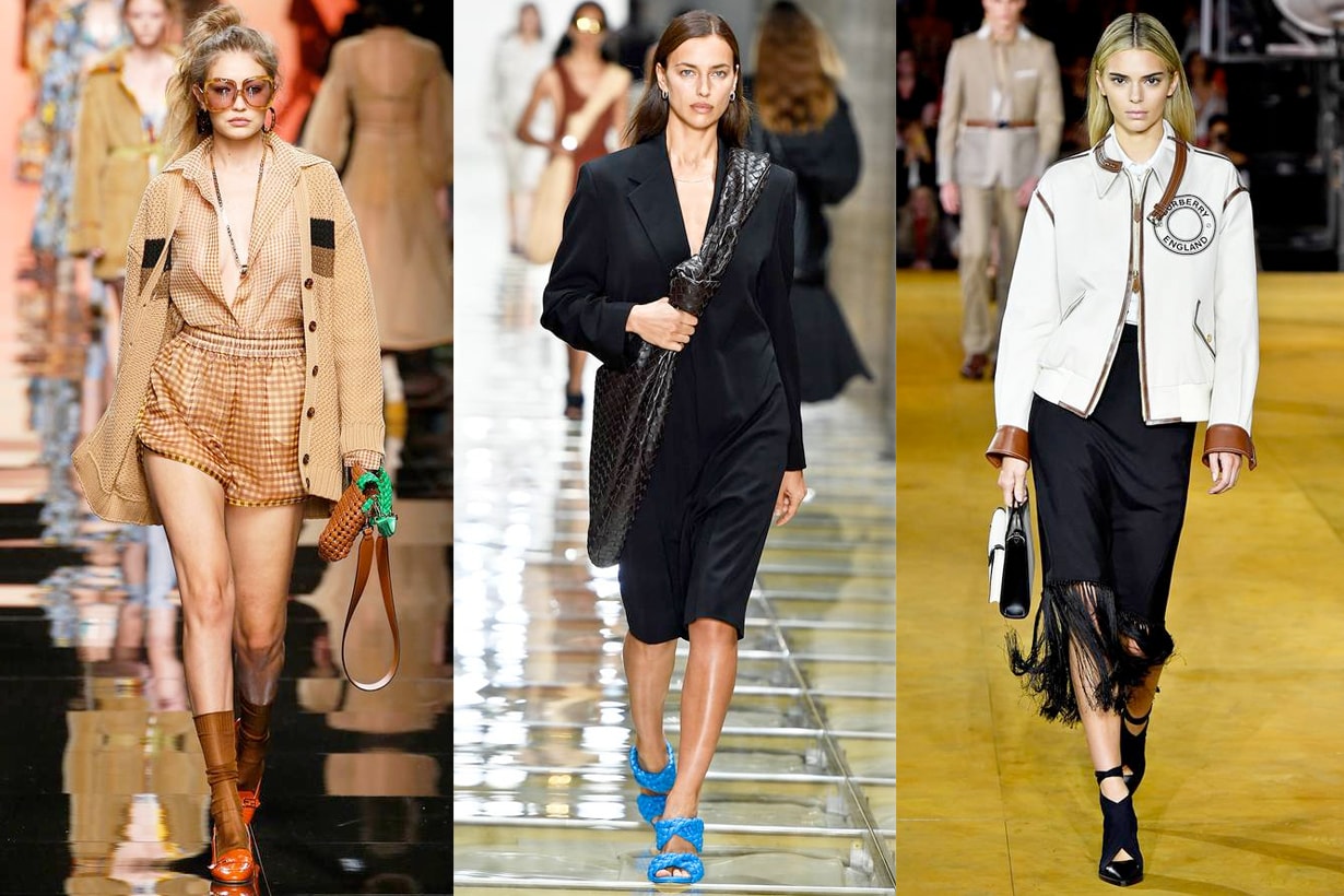 kendall jenner hadid bella gigi irina 2020ss fashion trends