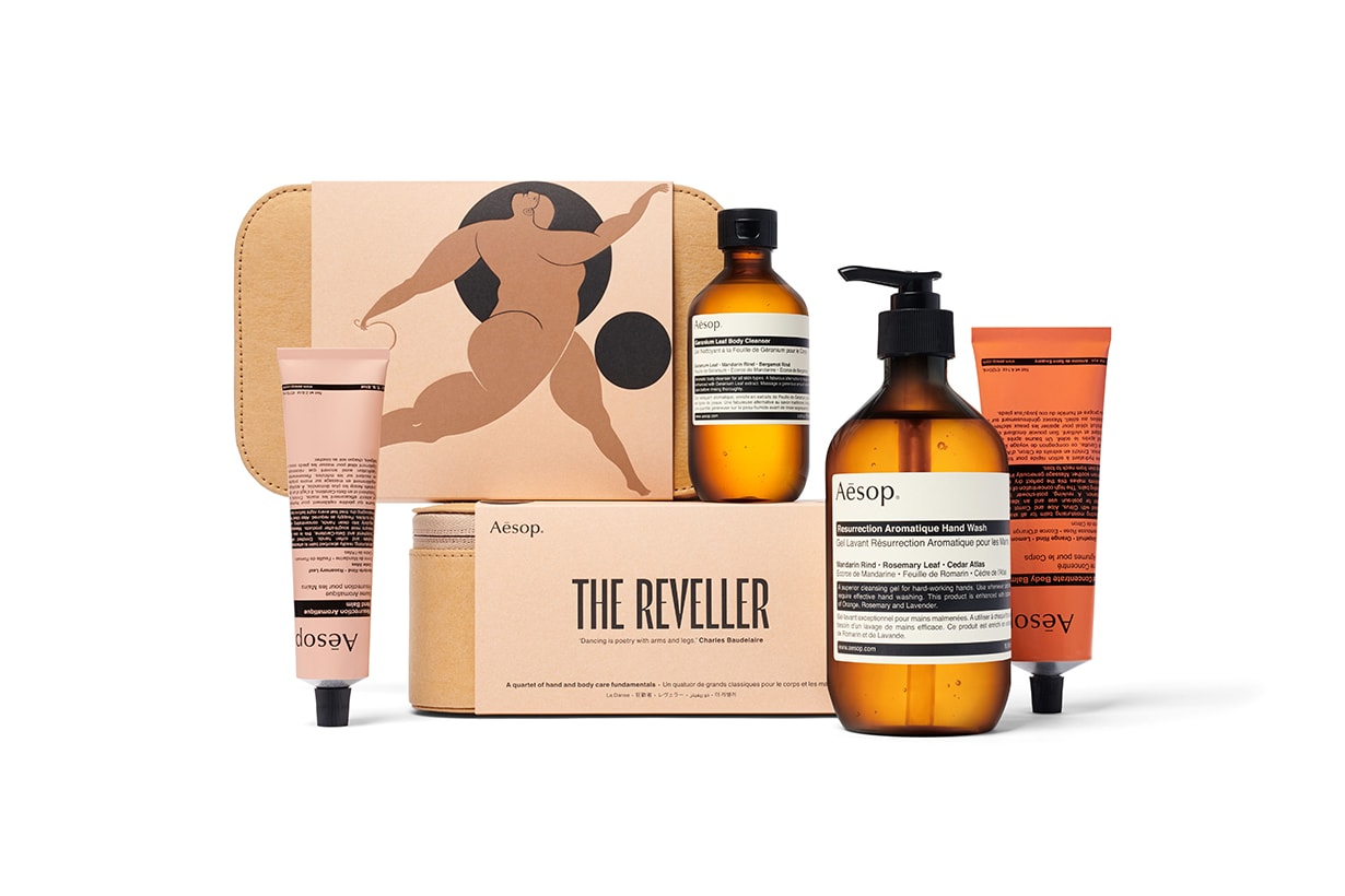 Aesop Gift Kits 2019-2020: Of Muse and Myth Christmas Gift Sets ancient Muses of Greek mythology skincare body care home spray