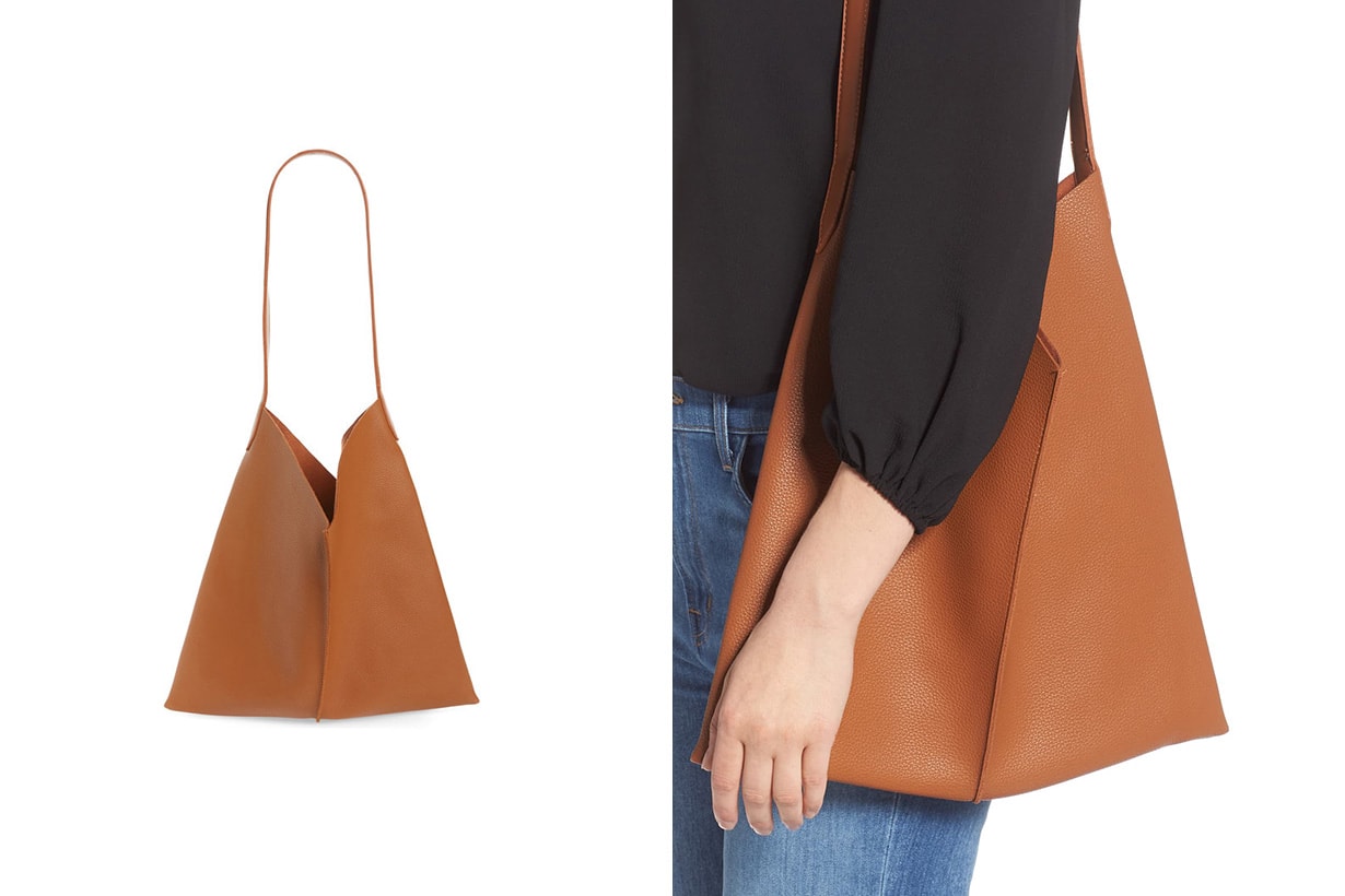 bp center seam faux leater tote review