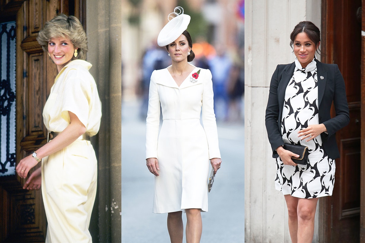 Princess Diana Kate Middleton Meghan Markle British Royal Family Fashion styling tips