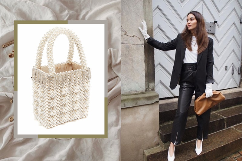 Shrimps faux-pearl bag