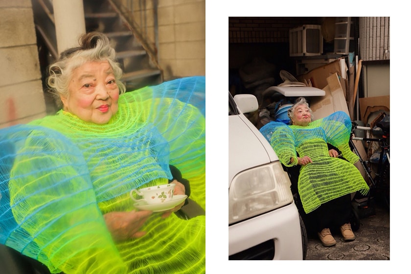 seiran tsuno japanese designer fashion 3d digital pen dresses grandmother