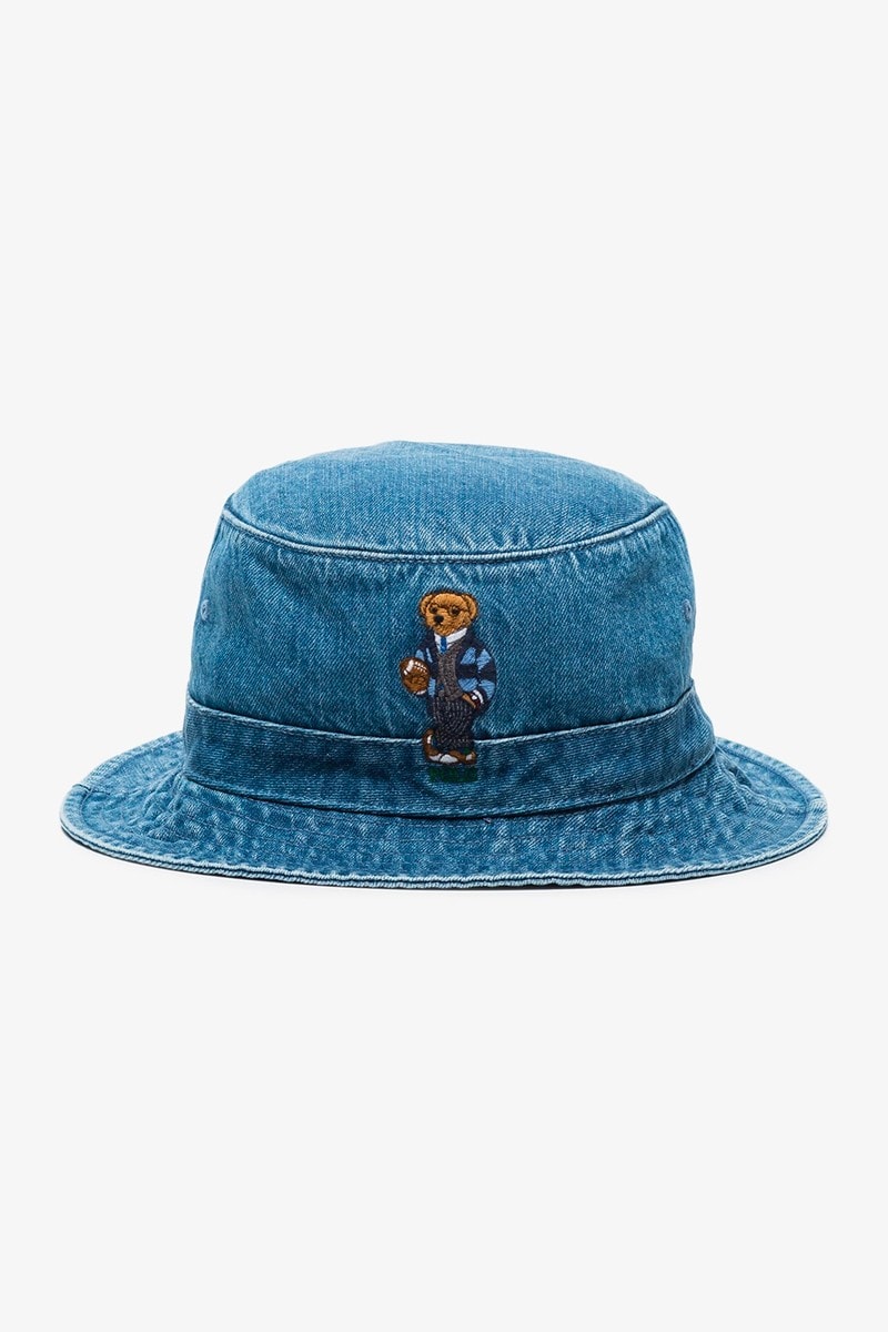 polo ralph Lauren blue teddy bear denim bucket hat release