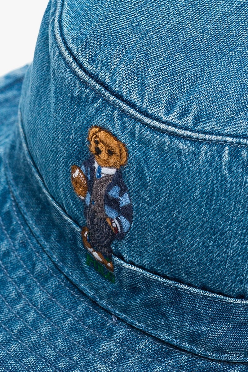 polo ralph Lauren blue teddy bear denim bucket hat release