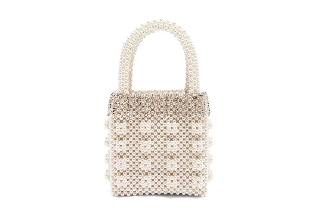 Huckleberry Faux-pearl and Crystal-embellished Bag