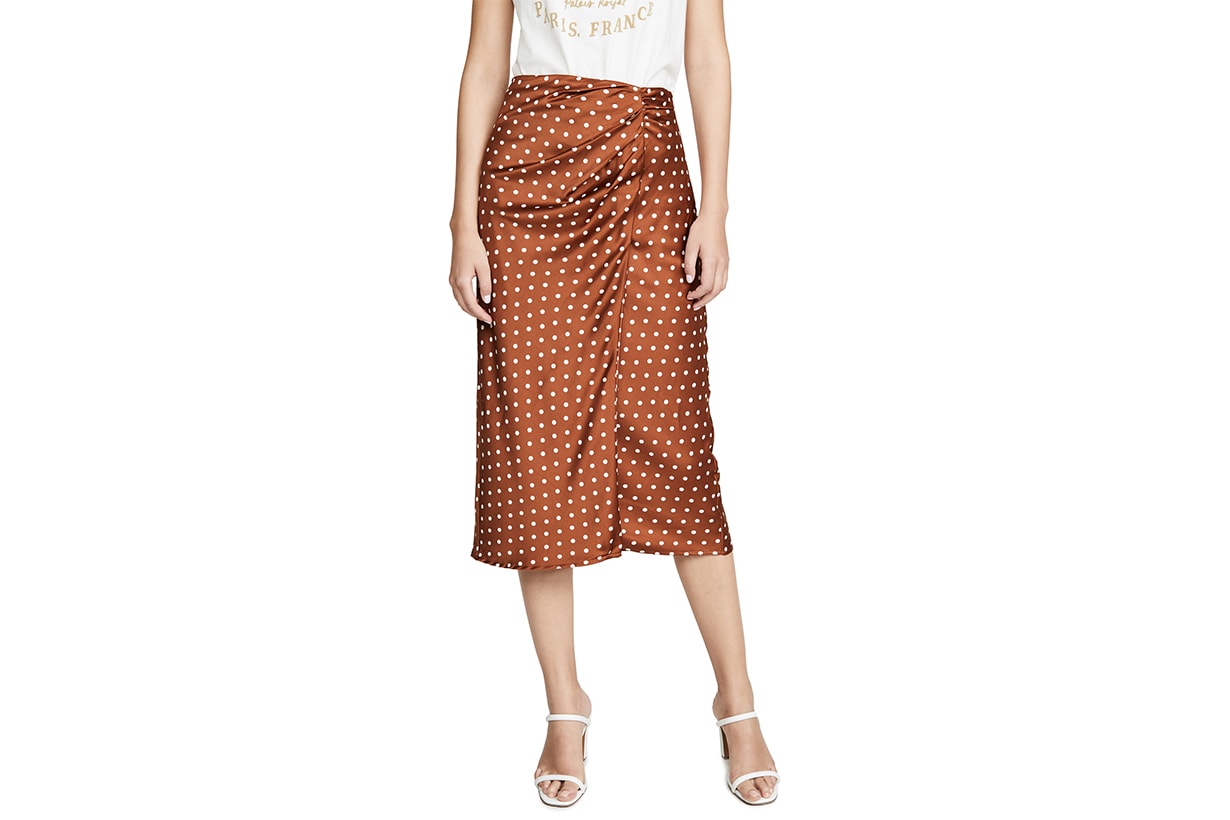J.O.A. Twist Detail Overlap Skirt
