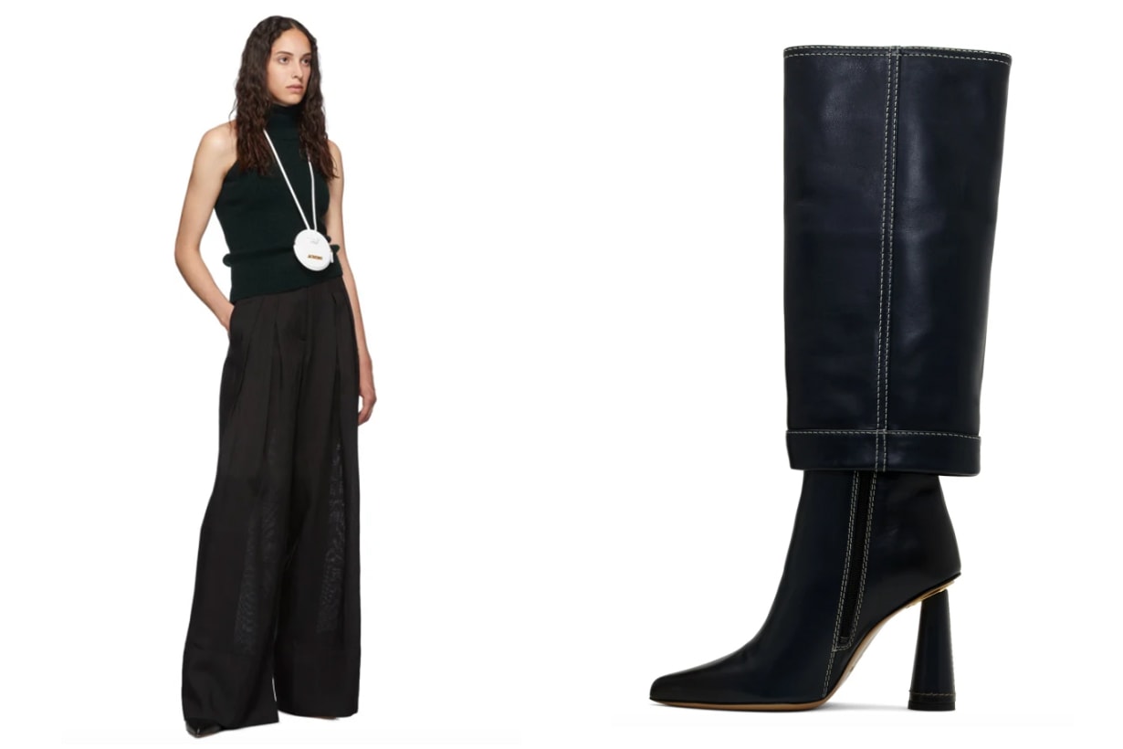 Jacquemus Green 'Les Bottes Pantalon' Boots