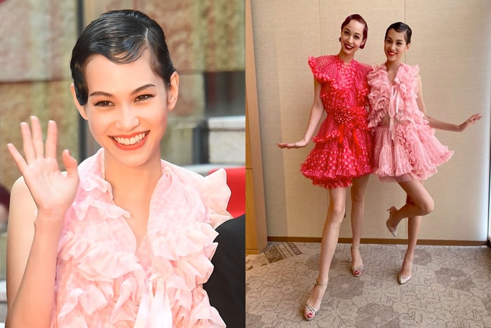 水原姐妹花一同踏上東京影展，可愛夢幻的洋裝出自香港設計師之手！