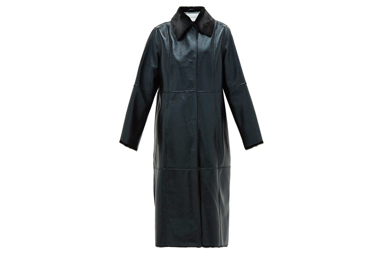 Nino Single-breated Reverse Faux-shearling Coat