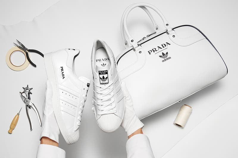 Prada X Adidas Superstar sneakers and bag