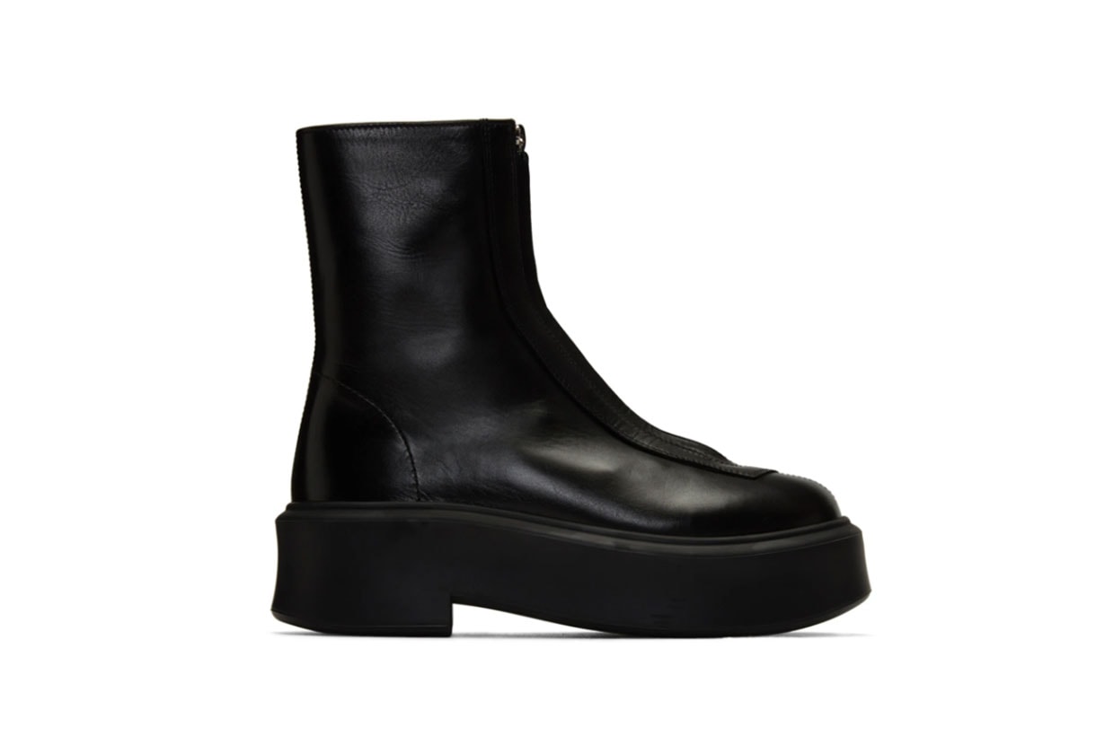The Row Black Zipped Boots