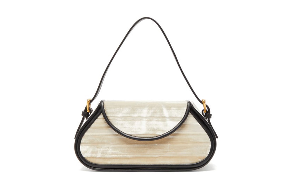 Uma Leather-trimmed Velvet Shoulder Bag