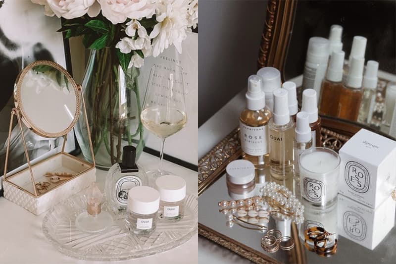 vanity decor ideas instagrammable home interior makeup skincare