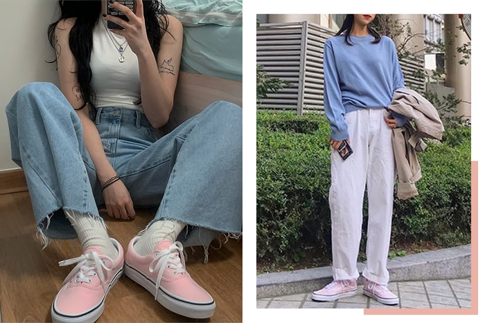 想入手球鞋的你必須關注:現在韓國女生都在穿這雙淡粉色 Vans 鞋!