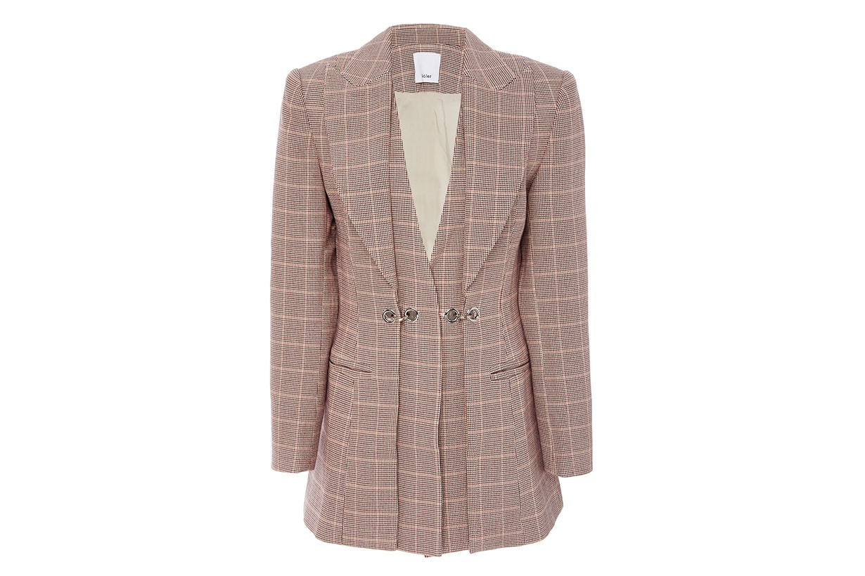 Acler Fairfax Plaid Twill Blazer