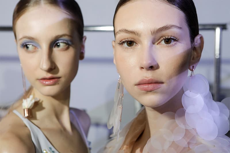 A model backstage at the Apartamento 03 fashion show during Sao Paulo Fashion Week N47 Summer 2020