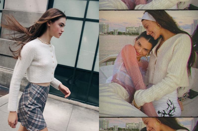 Bella Hadid Kendall Jenner White Cardigan
