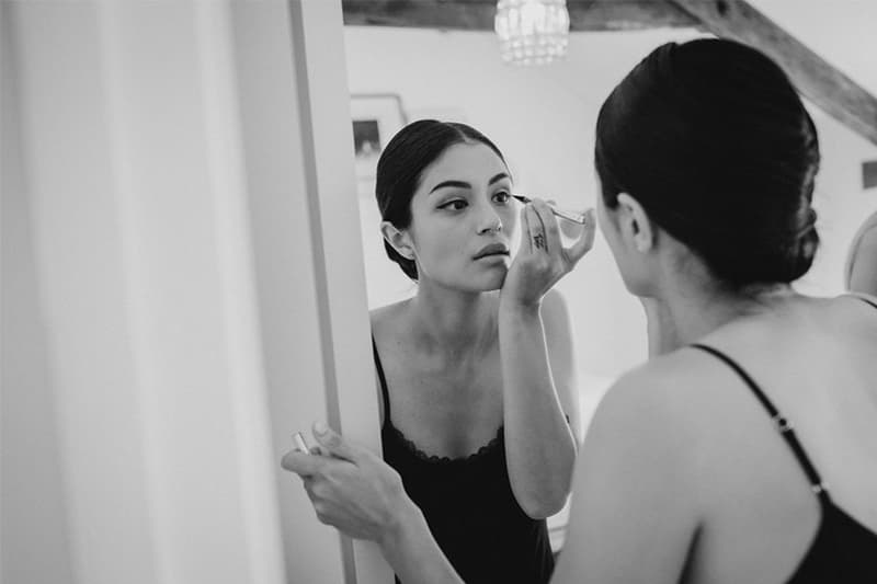black wedding dress dark style wedding Lydia Pang and Roo Williams