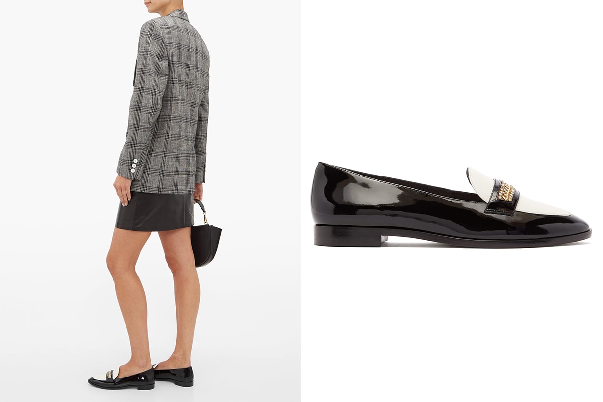 Blair Crystal-trim Patent-leather Loafers