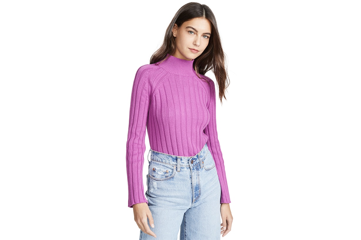 Bop Basics Wide Rib Turtleneck Sweater