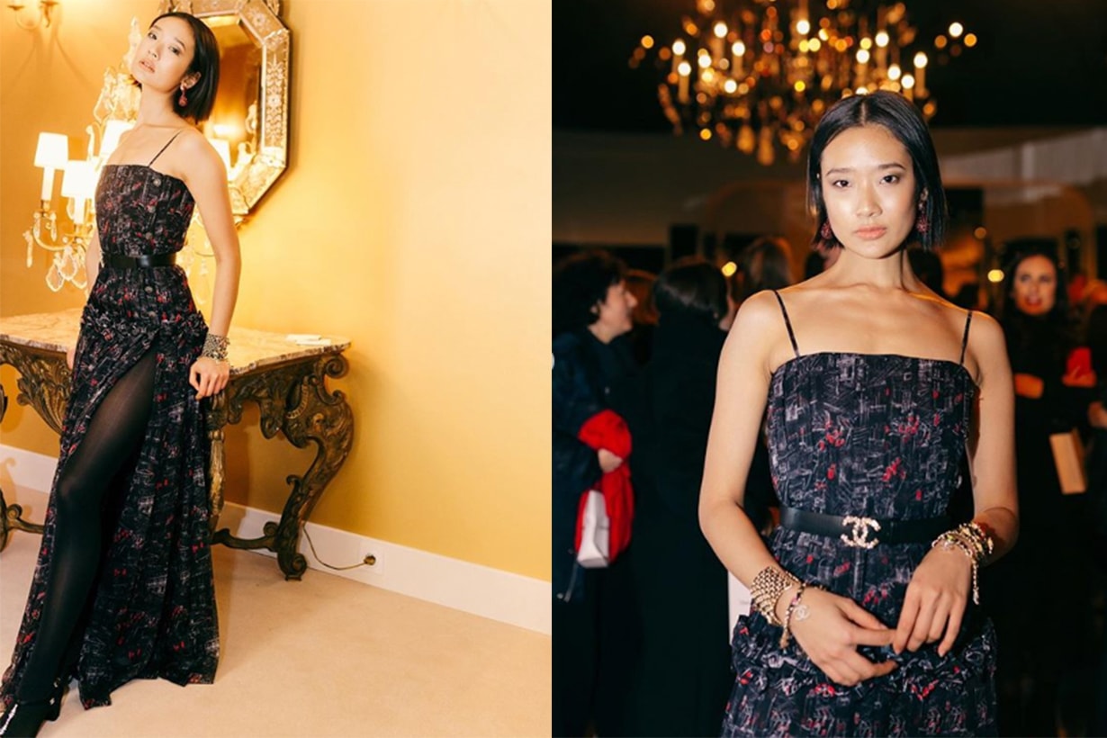 Chutimon Chuengcharoensukying attends the photocall of the Chanel Metiers d'art 2019-2020 show at Le Grand Palais