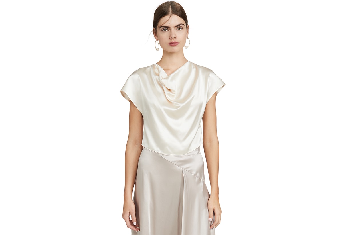 Cowl Neck Silk Top