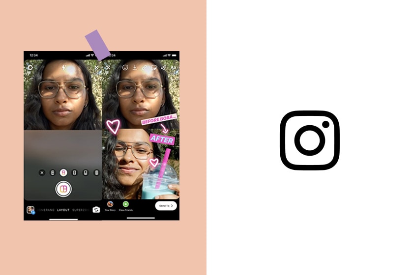 instagram stories layout multiple image upload