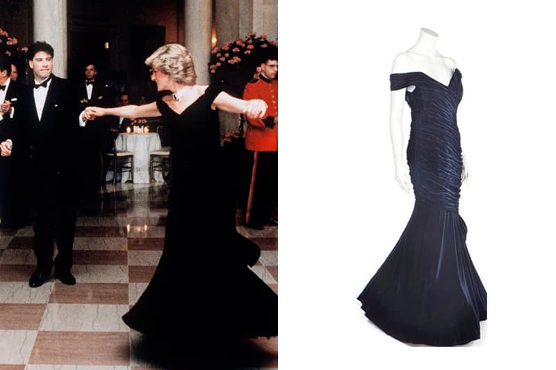 princess diana John Travolta gown 1985 sold price auction
